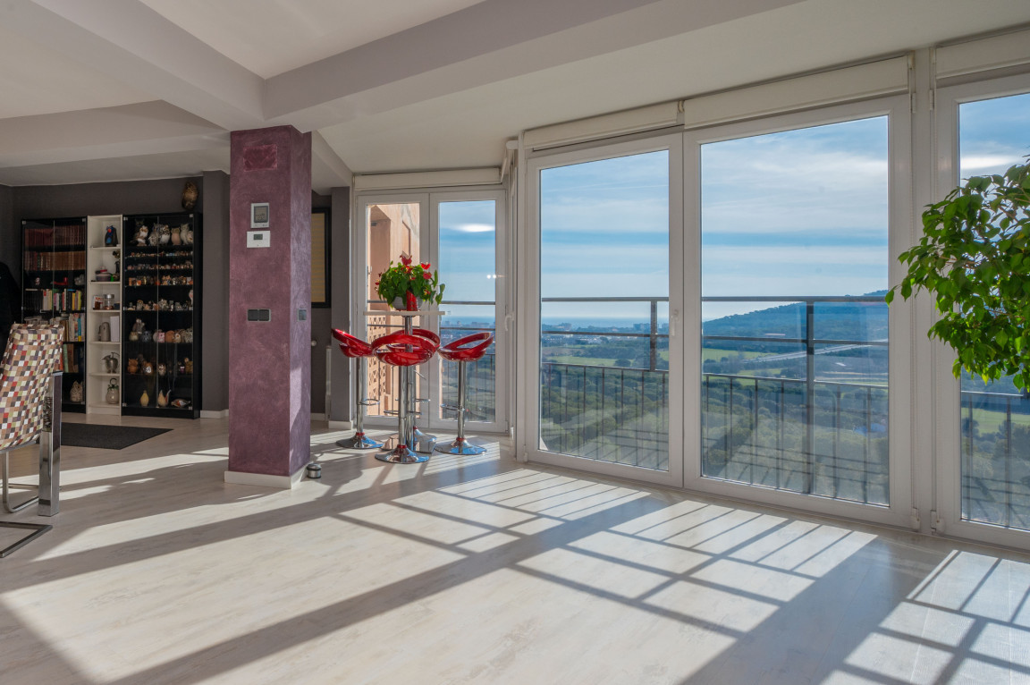 Seaviews from inside an apartment in Calonge.